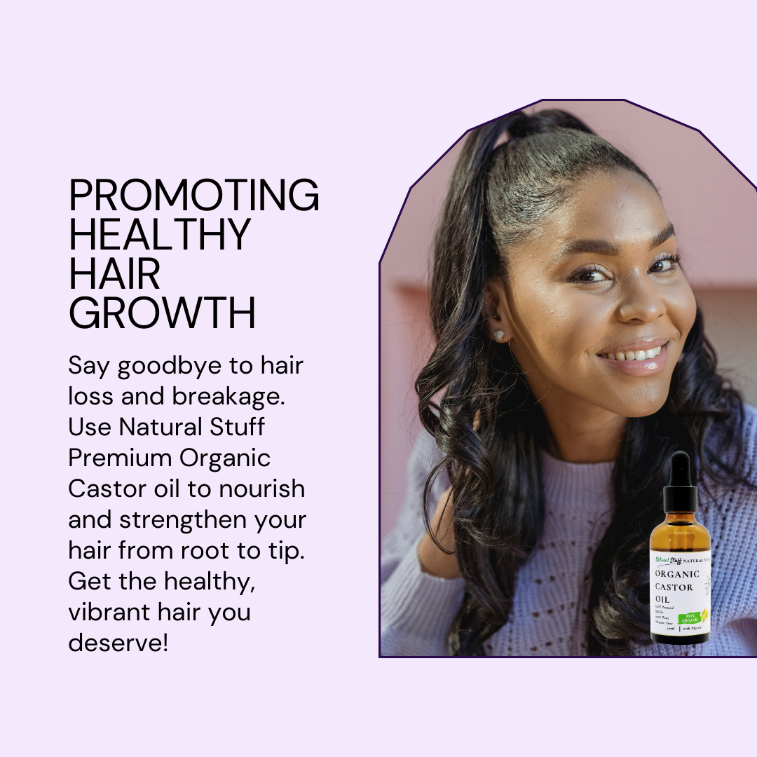Natural Stuff Premium Organic Castor Oil for Hair & Skin 50ml