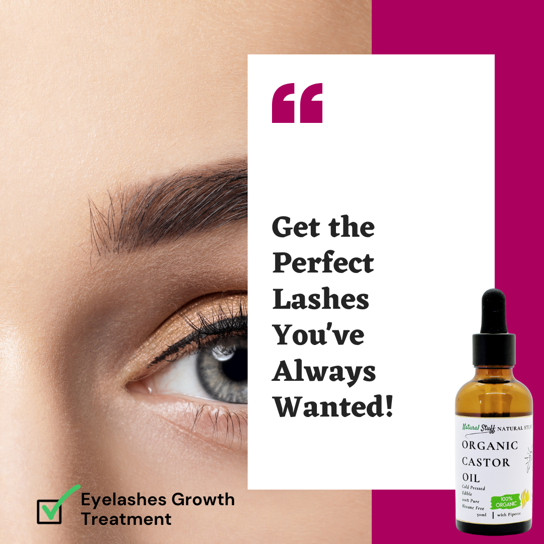 Natural Stuff Premium Organic Castor Oil for Hair & Skin 50ml