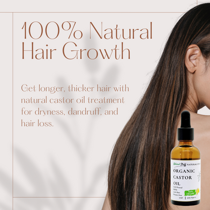 Natural Stuff Premium Organic Castor Oil for Hair & Skin 50ml