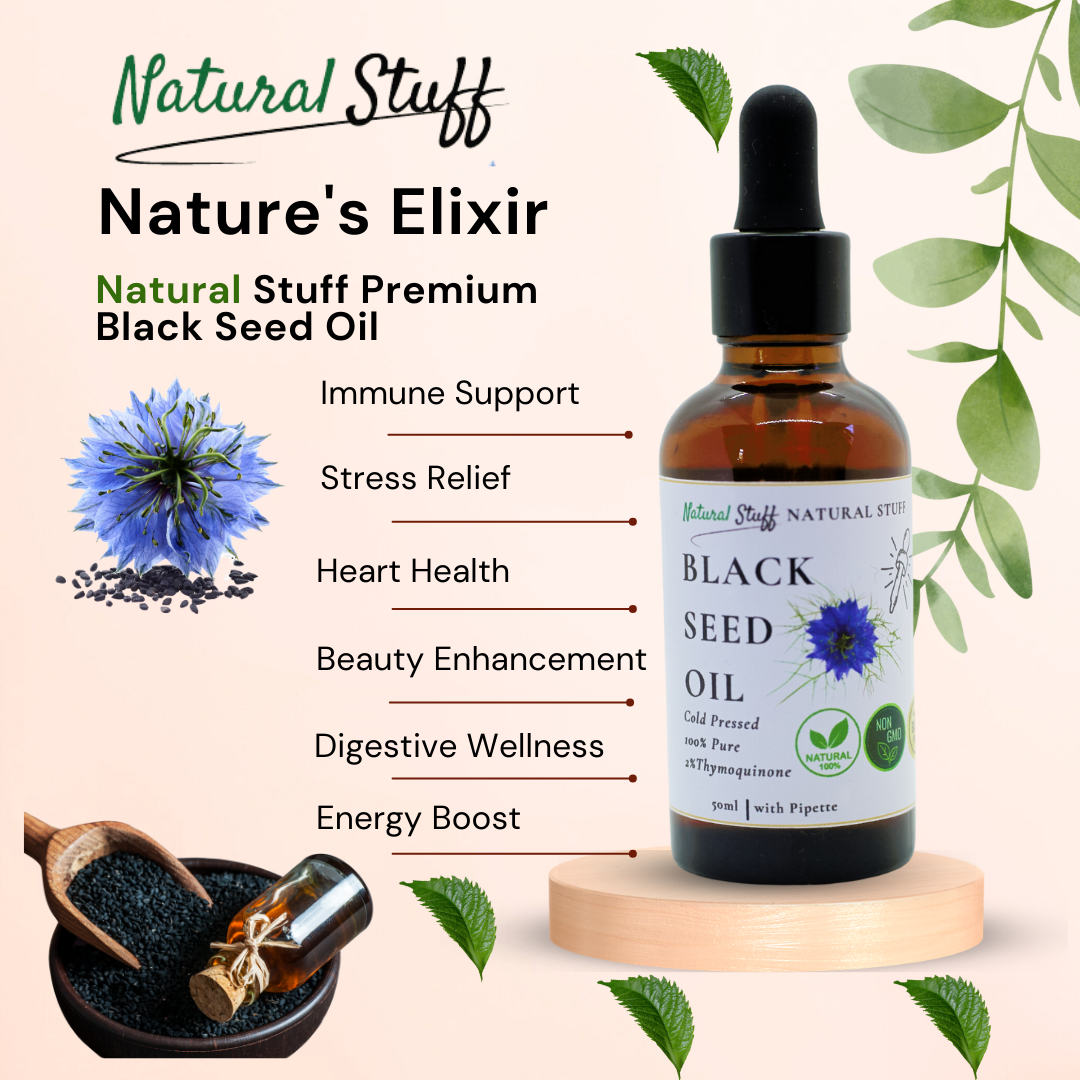 Natural Stuff Premium Black Seed Oil, 100% Natural, The Universal Remedy 50ml