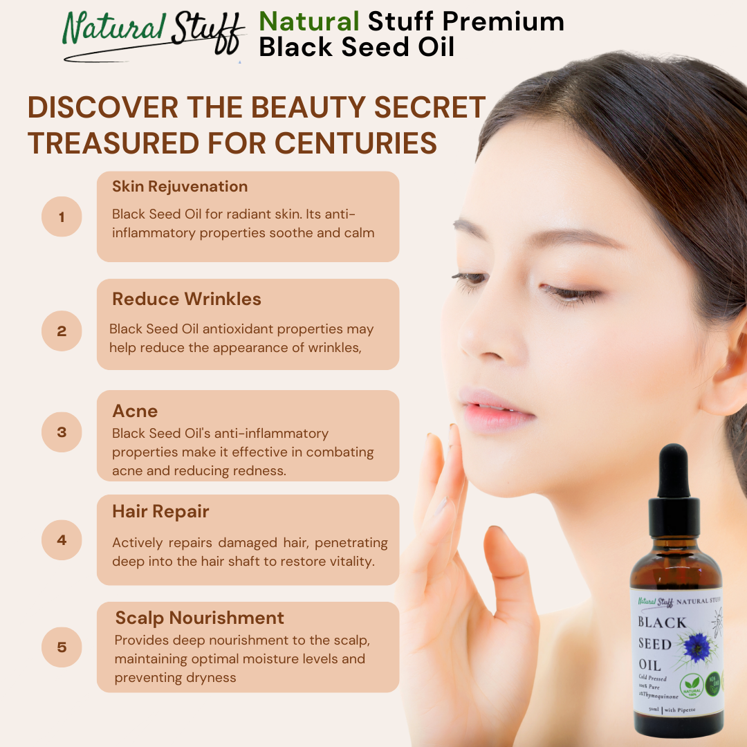 Natural Stuff Premium Black Seed Oil, 100% Natural, The Universal Remedy 50ml