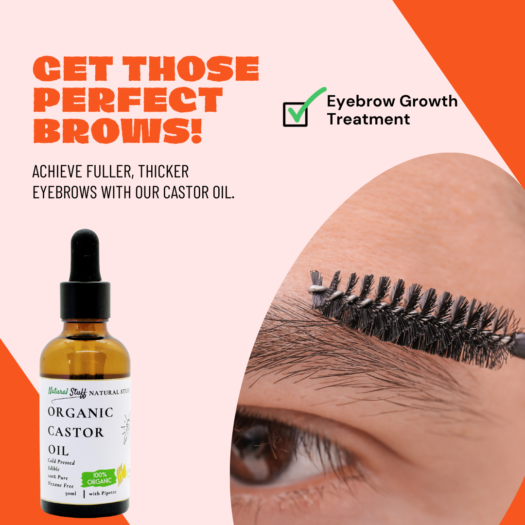 Natural Stuff Premium Organic Castor Oil for Hair & Skin 50ml