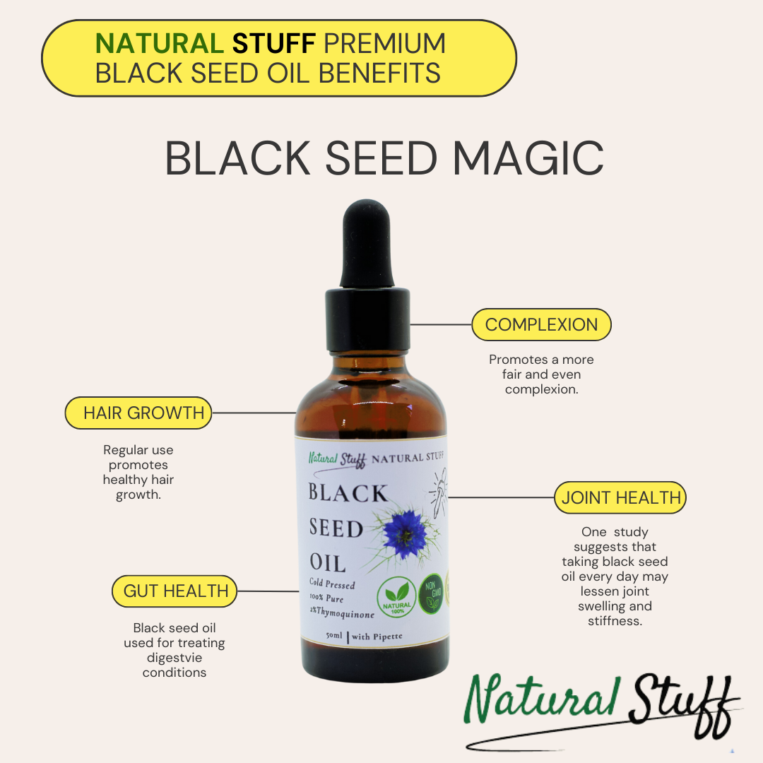 Natural Stuff Premium Black Seed Oil, 100% Natural, The Universal Remedy 50ml