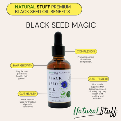 Natural Stuff Premium Black Seed Oil, 100% Natural, The Universal Remedy 50ml