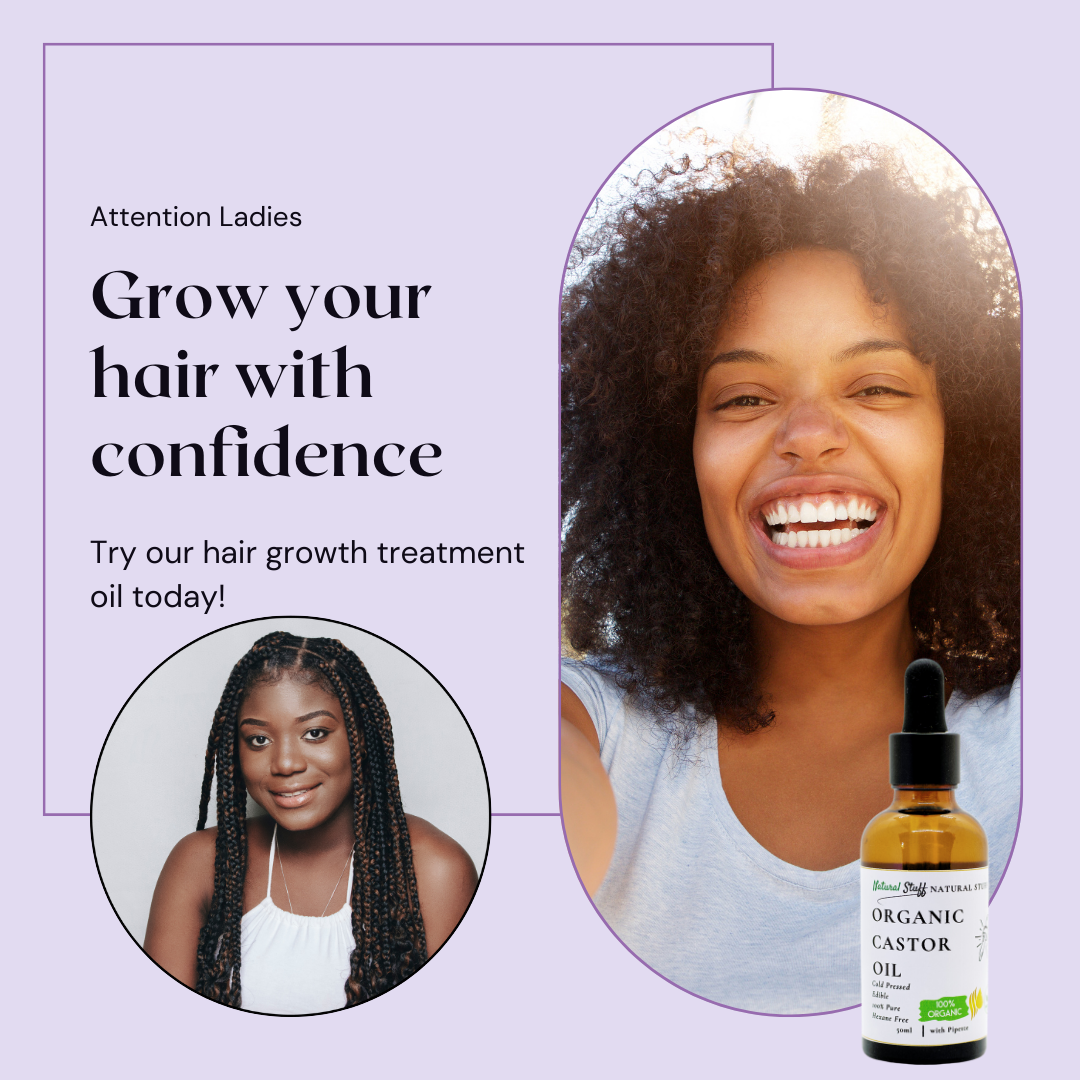 Natural Stuff Premium Organic Castor Oil for Hair & Skin 50ml
